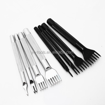 YIFENG Diamond Lacing Stitching Chisel Set - DIY Leather Craft Hole Punch Tool Kits 4mm 1/2/4/6 Prong