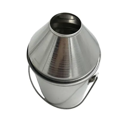industrial iron metal bucket aluminum metal cover