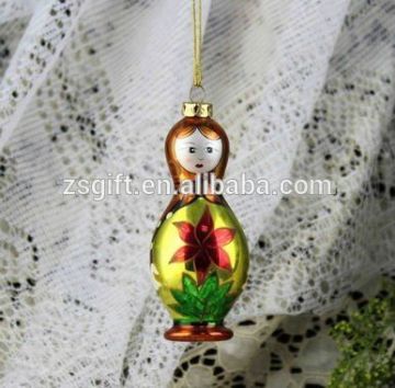 Pretty wholesale hand-painted glass christmas angel doll