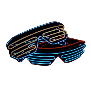 Vendita calda SCHEDE LUMINE LUMINO DI LUMINO - Neon El Wire Rave Party Glasses