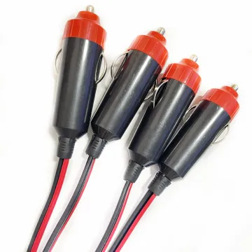 12V Cigarette Lighter Plug - Red with Multiple Specifications