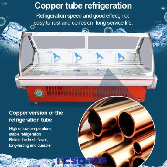 Commercial Cooler Meat Display Chiller Refrigerated Showcase Meat Display Fridge Deli Meat Display Refrigerator