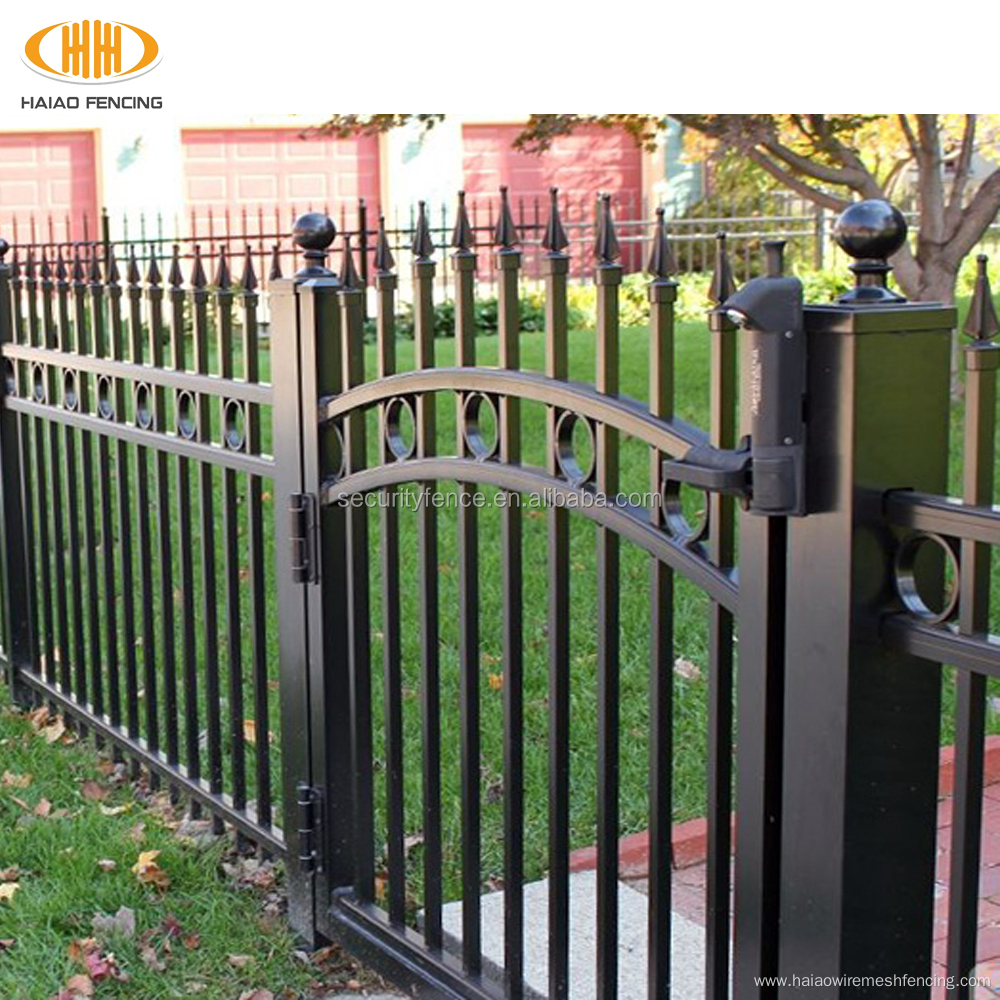 powder coating security picket top steel fence