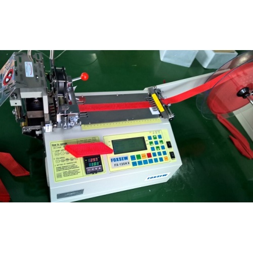 Máquina automática de corte de ángulo de cinta de raso Cuchillo caliente