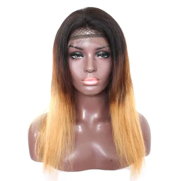 cheap wigs with lowest price,two tone color t1b/27 4*4 closure lace wig human hair