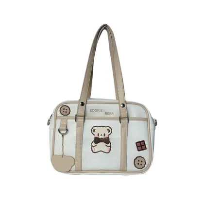 Cartoon Cute Bear Biscuit Diagonal Hand-Held Shoulder Bag