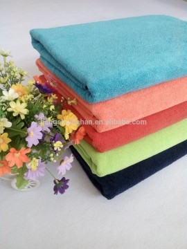 polyester fabric microfiber bath towel plain dyed solid color beach towel China supplier wholesaler