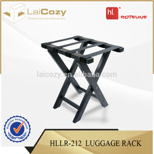 Hotel folding luggage rack/new material Solid WPC luggage rack/black luggage rack