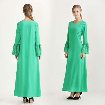 Green Midi Dress with Sleeves