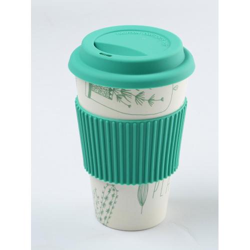 melamine coffee cup with silicon