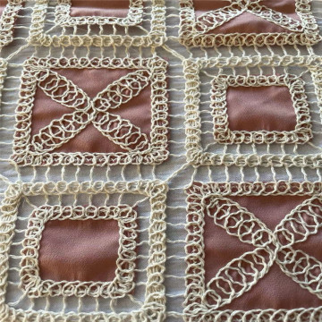 Fancy Chemical Lace Embroidery on Koshibo Fabric