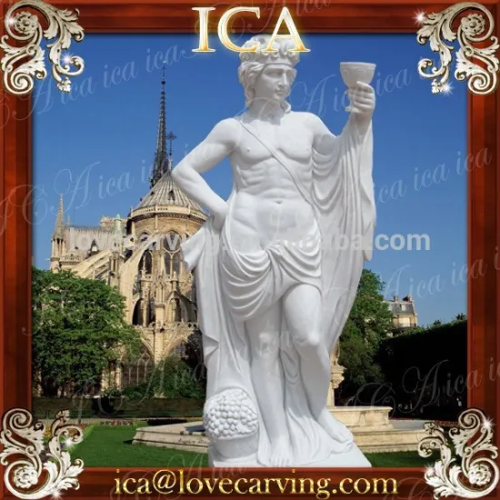 Ourdoor european style large garden natural carving stone statue sculpture