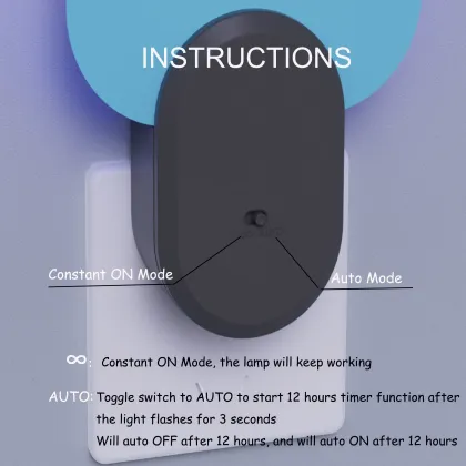 UV Flying Insect Electric Mosquito Killing Lamp - New Arrival Plug-in Lamp with Glue Paper