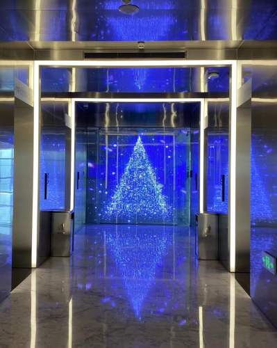 Shopping Mall Verre Décoration Wall Transparent LED Affichage