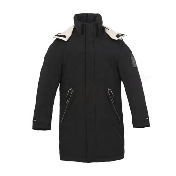 Men's Winter Long Coat Warm Windbreaker Standing Collar Down Jacket