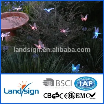 decoration party plastic led solar butterfly string light for Christmas Home