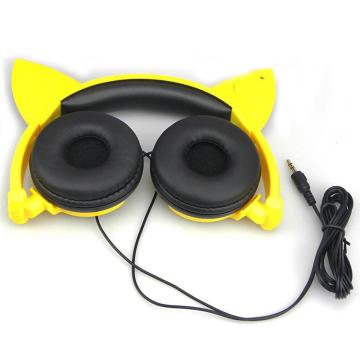 Holiday gifts hot selling lighting cat ear headphone