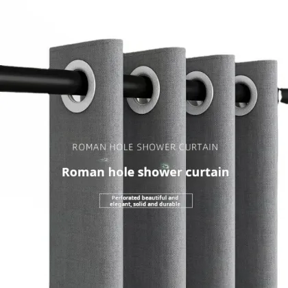 Waterproof and Moldproof Bathroom Partition Curtain: Large Ring Thickened Polyester Shower Curtains