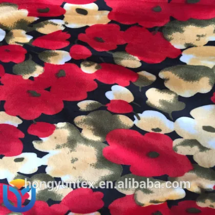 93 polyester 7 spandex printed spandex super-soft velvet for blanket
