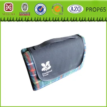 Waterproof fleece picnic blanket with custom logo