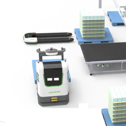 1.4T Electrical Automatic AGV Stacker for Narrow Aisle Driving