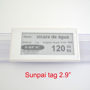 Sunpai 2.9" Smart ESLs-tags Electronic shelf labels ESLs-tags high definition graphic display in hypermarket