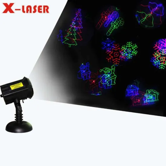 RGB Color Moving Christmas Animation Patterns Outdoor Laser Light Party Decoration