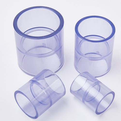 تجهيزات أنابيب اقتران PVC واضحة