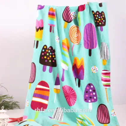 Promotion cotton wholesale l printed large weighted custom bath towel