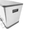 Indoor Hotel 3 Compartment Stainless Steel Pedal Bin