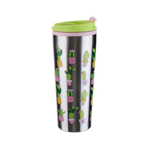 Tasse de voyage en plastique en plastique en métal Robiniteau réutilisable