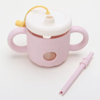 Soft Reusable Kids Food Grade Toddler Infant Training Snack Containers - Spill Proof Silicone Sippy Cup