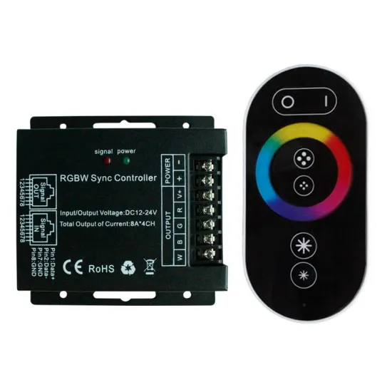 DC12V/24V RGB/RGBW Full Touch Synchronous 32A 4CH*8A RF LED Controller for LED Strip