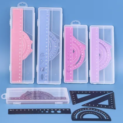 School Stationery Kit Mathematical Instruments Compass Set Aluminum Ruler Eraser Math Tool Geometric Set Oxford Mathematics Set