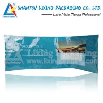 Frozen salmon plastic bag