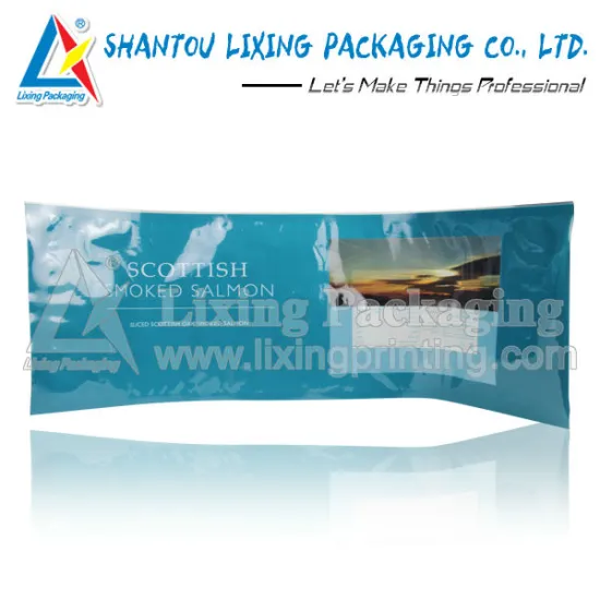 Frozen salmon plastic bag
