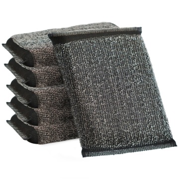Scratch-Free Microfiber Reusable Scrub Sponge Pads for Kitchen Cleaning