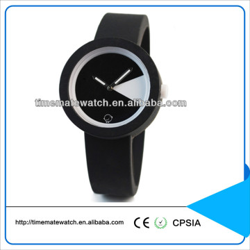 Water resistant silicone watch charm type wrap bracelet watch