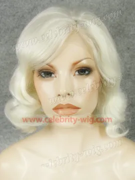 White Elegant Wavy Synthetic Lace Front Wig