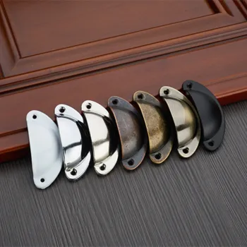 5pcs Metal retro cupboard drawer knobs Cupboard Antique Brass door handle jewelry box pulls furniture accessories home decor