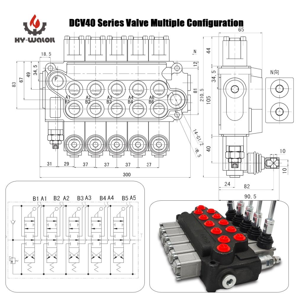 Dcv40 Hydraulic Control Valve