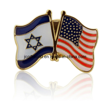 Amerika-Israël glazuur Lapel pins