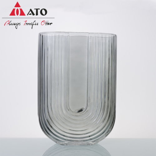 Nordic Garden Grey Crystal Glass Pot Flower Vase