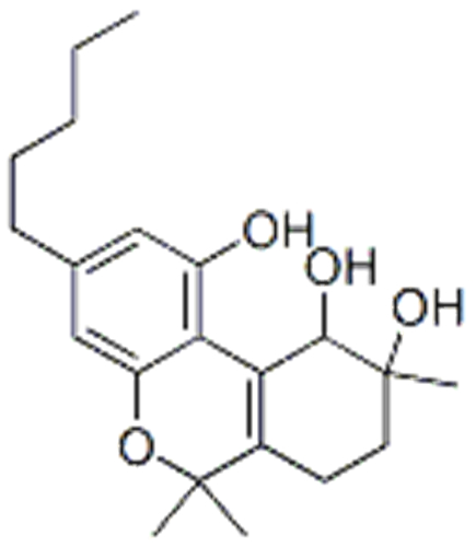 7,8,9,10-Tetrahydro-6,6,9-trimethyl-3-pentyl-6H-dibenzo[b,d]pyran-1,9,10-triol CAS 11003-36-4