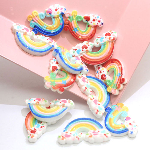 Kawaii Colorful Cloud Shaped Flat back Beads Handmade craft Decoration Spacer For Kids DIY Toy Ornaments