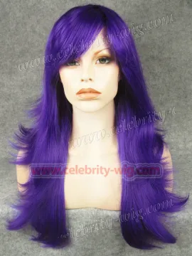 Purple Flip Straight Synthetic Lace Front Wig Reese Whiterspoon Wig