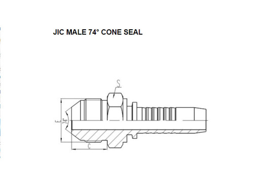 Guarnizione a cono maschio 74° JIC 16711