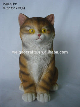 2015 new product chinese factory custom handmade carved hot resin cat figurines