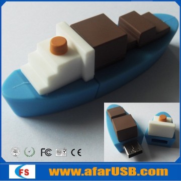 Factory product PVC ship usb 2.0 boat usb flash drive with high quality