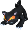 Gatto nero gonfiabile animato di Halloween Testa rotante